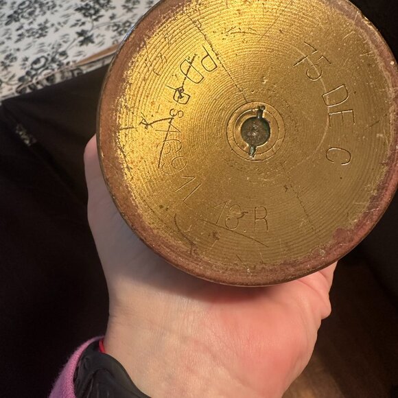 WWI Verdun Artillery Shell Trench Art Flowers Floral Bras 1916 - Picture 10 of 12